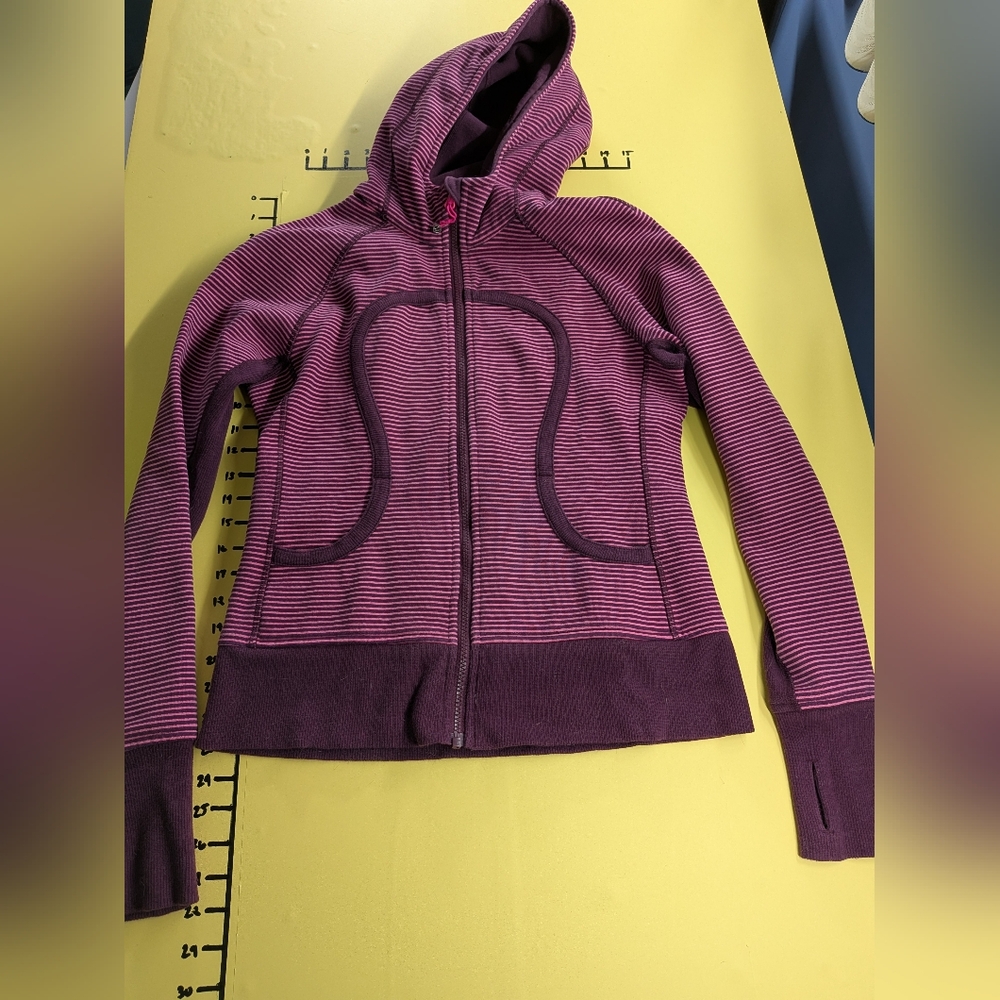 lululemon athletica Women's Striped Jacket - Pink and Purple
